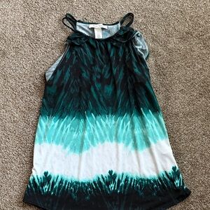 White House Black Market Teal and Black Tank